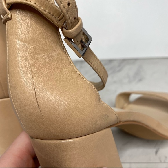 Vince Camuto Winderly Tan Leather Heeled Sandal 8.5 M - Picture 9 of 15